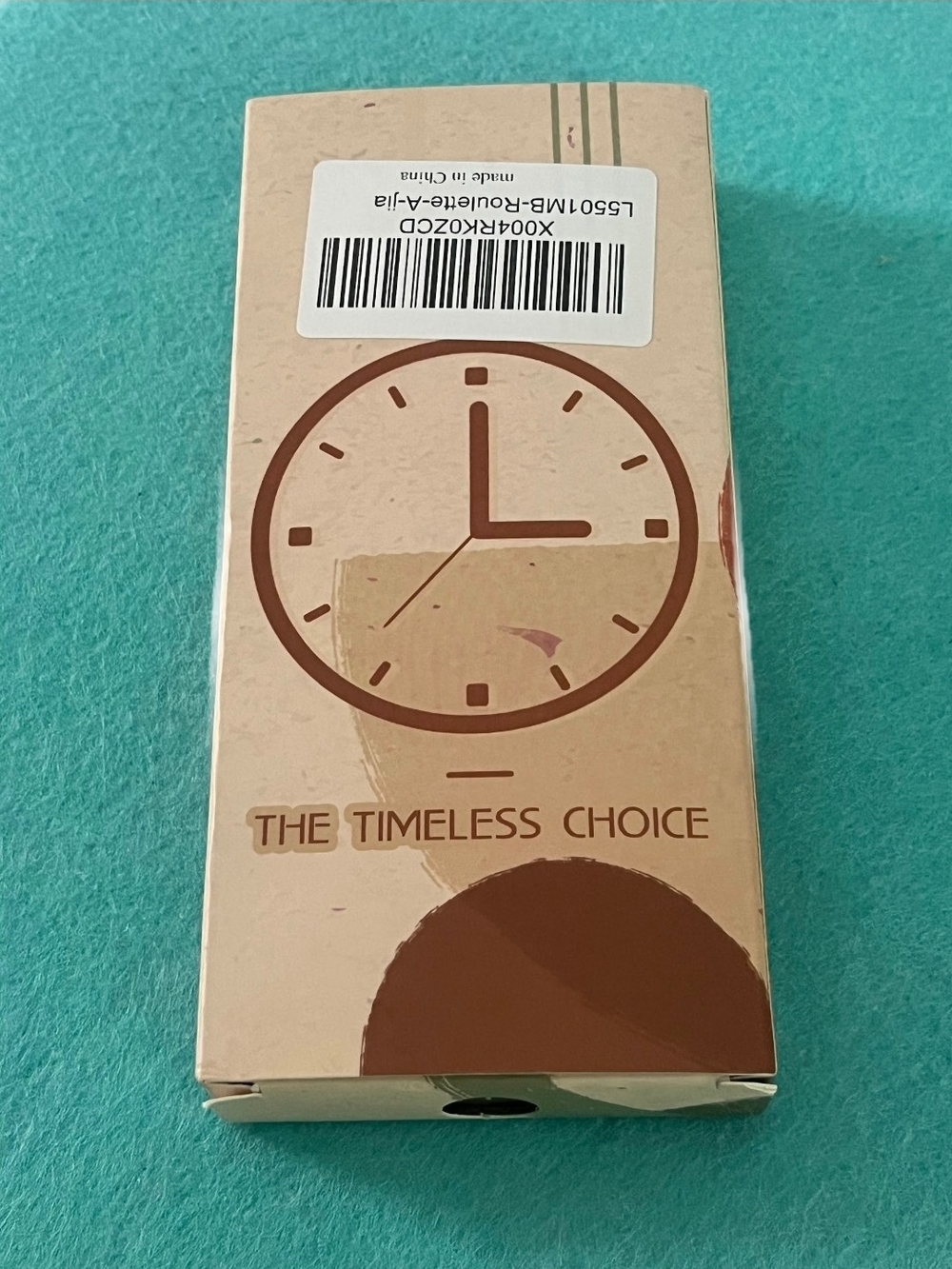 Unique Wooden Wheel Watch L5501 + Original Box & Instructions